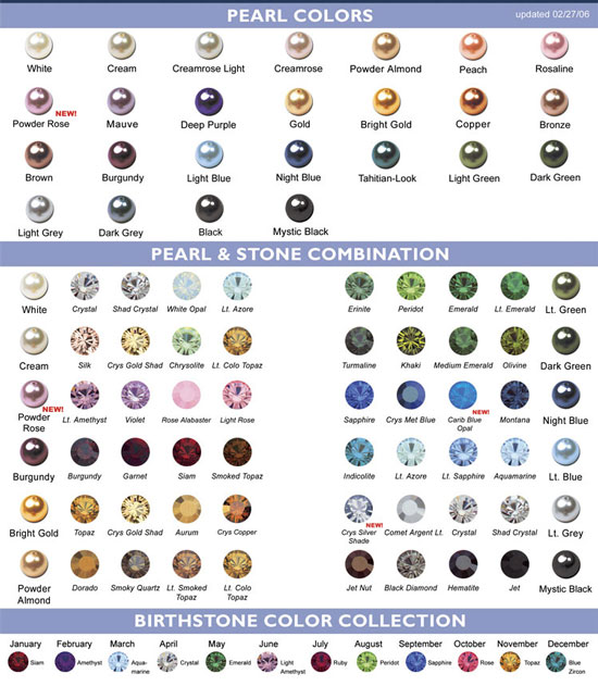 Pearl Color Price Chart