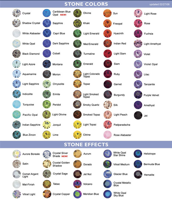 Natural Pearl Color Chart