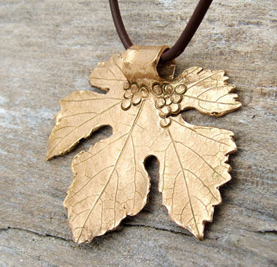 Real Grape Leaf - Handcrafted of Bronze