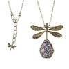 Lavender Bejeweled Dragonfly Necklace
