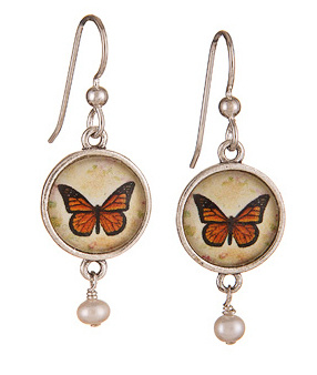Secret Garden Silver Earrings - Butterfly
