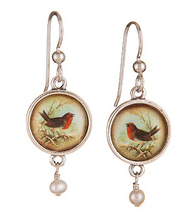 Secret Garden Silver Earrings - Robin