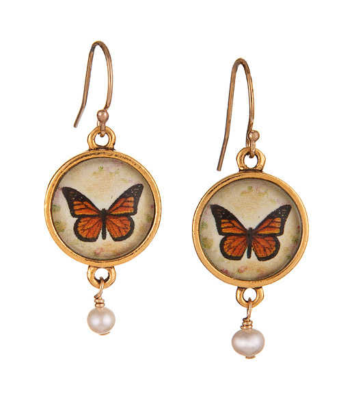Secret Garden Gold Earrings - Butterfly