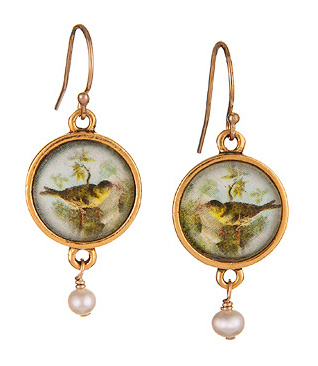 Secret Garden Gold Earrings - Yellow Finch