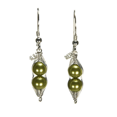 Swarovski Pearl-Two Peas in a Pod Earrings