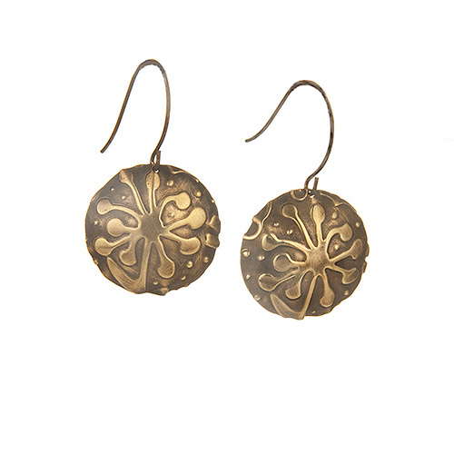 Embossed Thistle Earrings