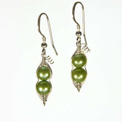 Two Peas in a Pod -Freshwater Pearl  Earrings