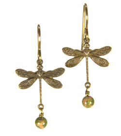 Unakite Dragonfly Earrings