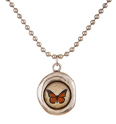 Secret Garden Silver Necklace - Butterfly