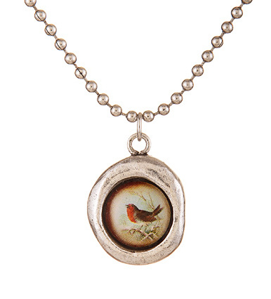 Secret Garden Silver Necklace - Robin