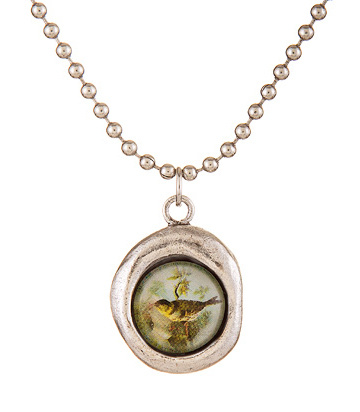 Secret Garden Silver Necklace - Yellow Finch
