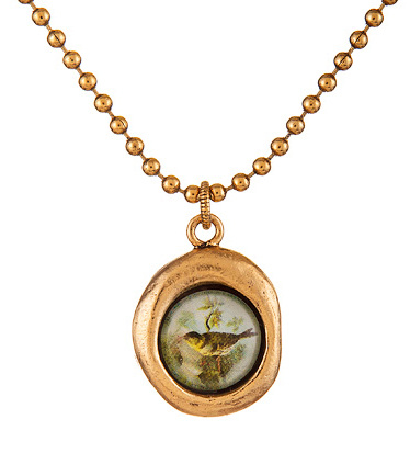 Secret Garden Gold Necklace - Yellow Finch