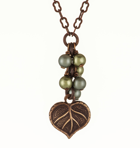 Rosaline Leaf Necklace - Green