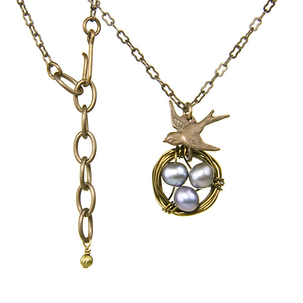 Bird Nest Necklace - Single bird