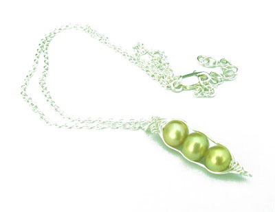 Three Peas in a Pod - Freshwater Pearl  Necklace