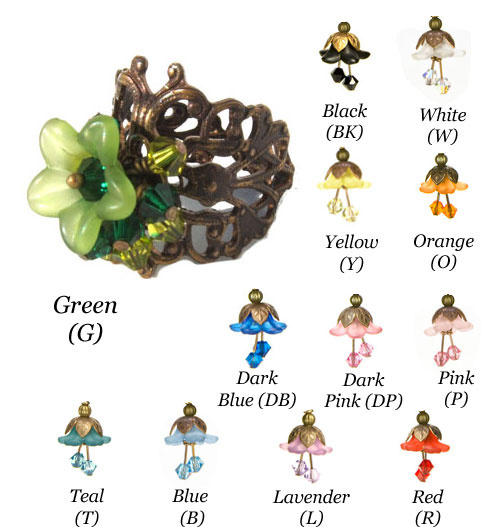 Fairy Flower Ring - Choose your color