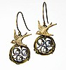 Peacock Freshwater Pearl Birds Nest Earrings