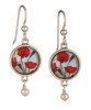 Secret Garden Silver Earrings - Poppy Bouquet