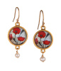 Secret Garden Gold Earrings - Poppy Bouquet