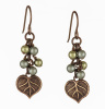 Rosaline Leaf Earrings - Green