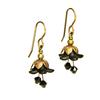 Black Fairy Flower Short Earrings