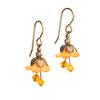 Orange Fairy Flower Short Earrings