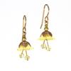 Yellow Fairy Flower Short Earrings