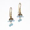 Light Blue Fairy Flower Short Earrings