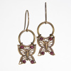 Garnet Woven Butterfly Earrings