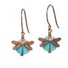 Amazonite Dragonfly Wrapped Earrings