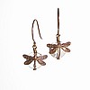Rock Crystal Dragonfly Wrapped Earrings