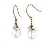 Rock Crystal Pearl Cluster Earrings