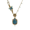 Aqua Butterfly Branch Necklace