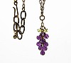 Amethyst and Peridot Grape Cluster Necklace